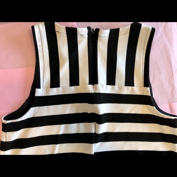 LOFT Women’s Black and White Striped Dress - Picture 2 of 4